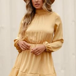 Peach Love Mustard Dress Dresses