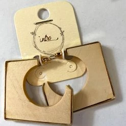 Golden Stella Accessories Ivory Square Wood Hoops