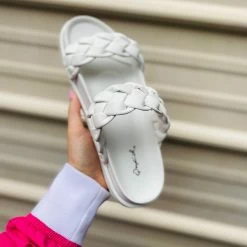 Quipid Two Braided White Sandal 6 Quipid Two Braided White Sandal