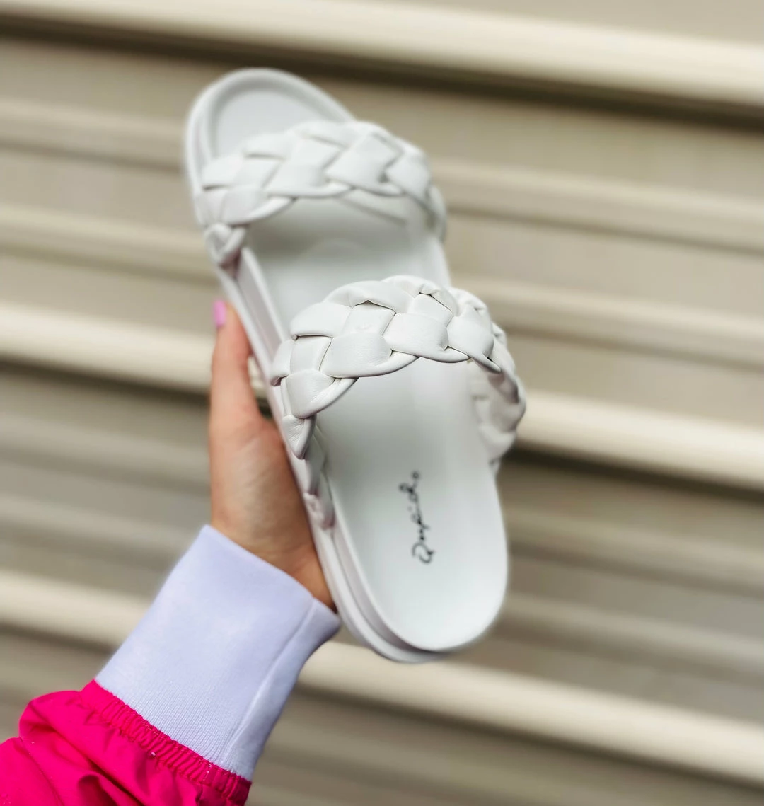 Quipid Two Braided White Sandal 2 Quipid Two Braided White Sandal