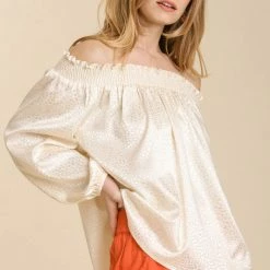 UMGEE Ivory Animal Print Top New Arrivals