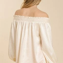 UMGEE Ivory Animal Print Top New Arrivals