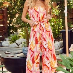 Andree By Unit Strapless Printed Jumpsuit 10 Andree By Unit Strapless Printed Jumpsuit