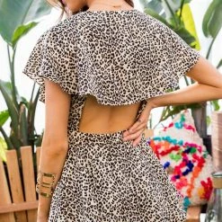 Main Strip Leopard Romper