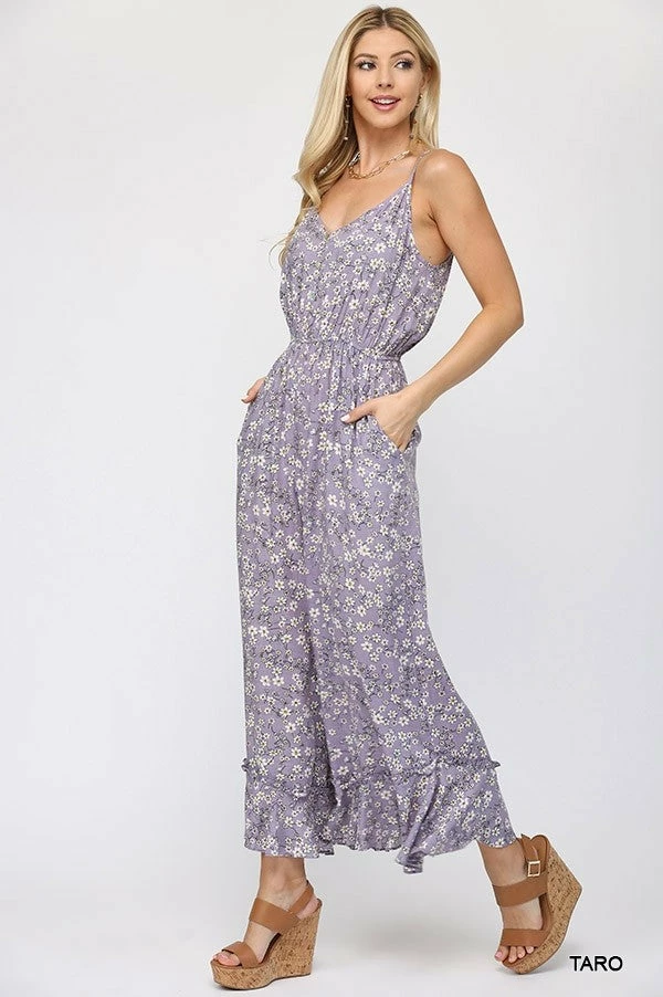 Gigio New Arrivals Lavender Floral Jumpsuit 3 Gigio New Arrivals Lavender Floral Jumpsuit