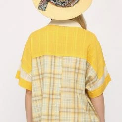 Gigio Cream/Yellow Button Down Top New Arrivals 7 Gigio Cream/Yellow Button Down Top New Arrivals