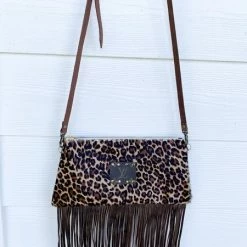 Magnolia Charms Cheetah Cowhide Louis Patch Crossbody