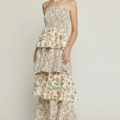 Entro Multi Print Tiered Maxi Dress New Arrivals