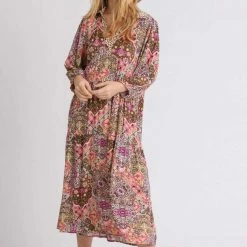 UMGEE Dresses Mixed Print Maxi Dress