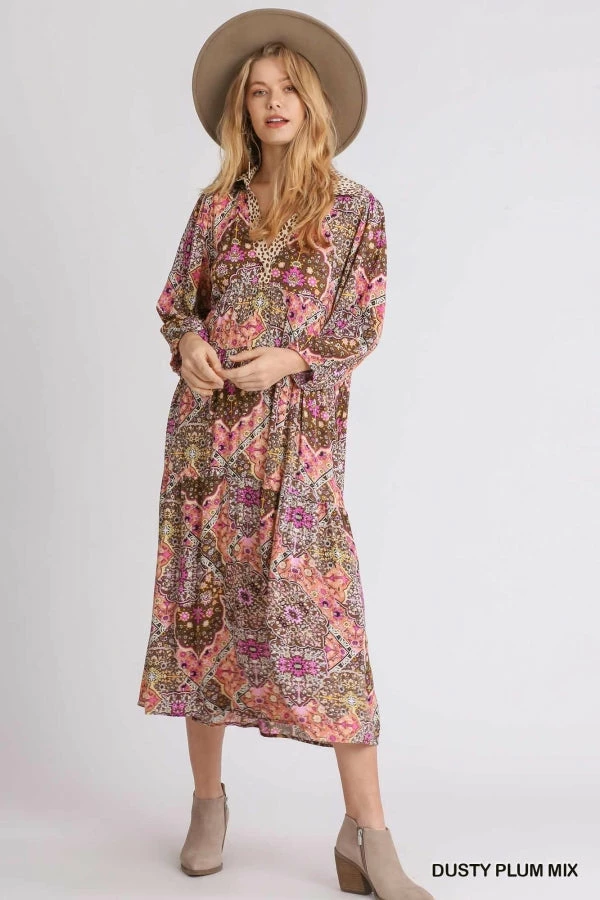 UMGEE Dresses Mixed Print Maxi Dress 1 UMGEE Dresses Mixed Print Maxi Dress