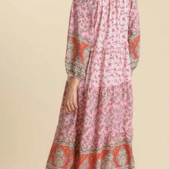 UMGEE Pink Mixed Print Maxi