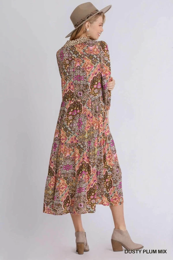 UMGEE Dresses Mixed Print Maxi Dress 3 UMGEE Dresses Mixed Print Maxi Dress