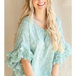 Jodifl Mint Ruffle Top New Arrivals