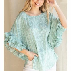 Jodifl Mint Ruffle Top New Arrivals