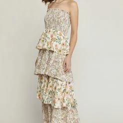 Entro Multi Print Tiered Maxi Dress New Arrivals