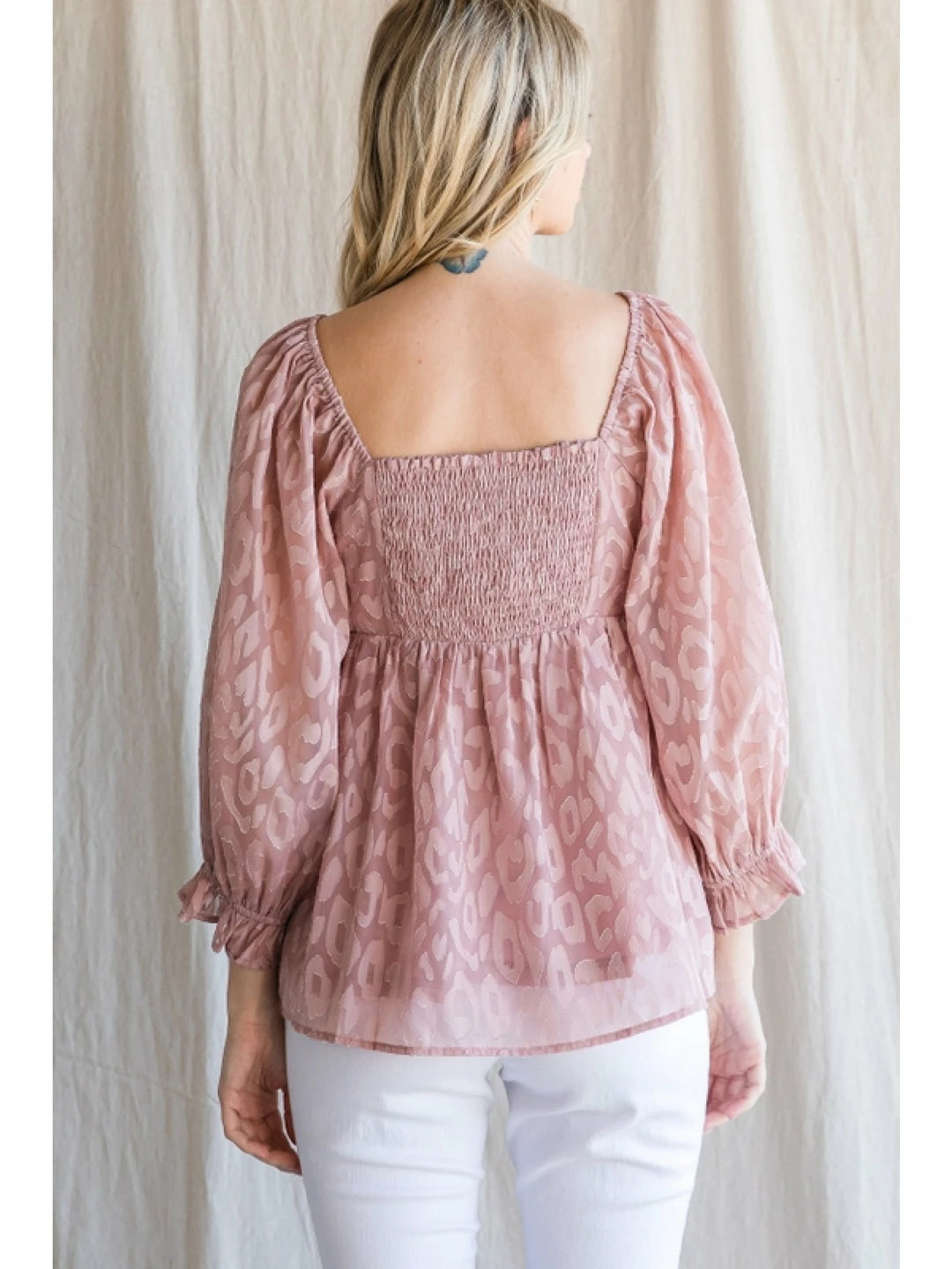 Jodifl Mauve Leopard Babydoll Top 3 Jodifl Mauve Leopard Babydoll Top