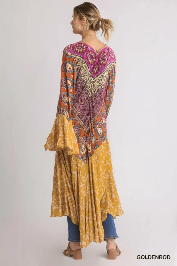 UMGEE Mustard Floral Duster Tops 4 UMGEE Mustard Floral Duster Tops