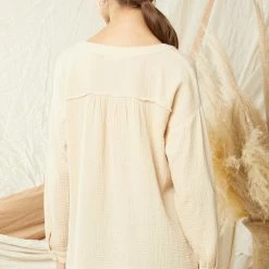 Entro Tops Natural V Neck Top 5 Entro Tops Natural V Neck Top