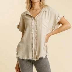 UMGEE Oatmeal Linen Button Down