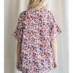 Jodifl Orange Mix Leopard V Neck Top New Arrivals 5 Jodifl Orange Mix Leopard V Neck Top New Arrivals