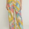 Entro Abstract Print Wide Leg Pants
