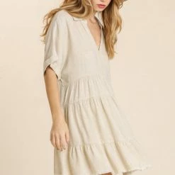 UMGEE Oatmeal Linen Dress