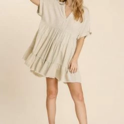 UMGEE Oatmeal Linen Dress