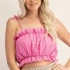 Glam Pink Crop Top