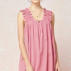 Entro Pink Square Neck Dress 14 Entro Pink Square Neck Dress