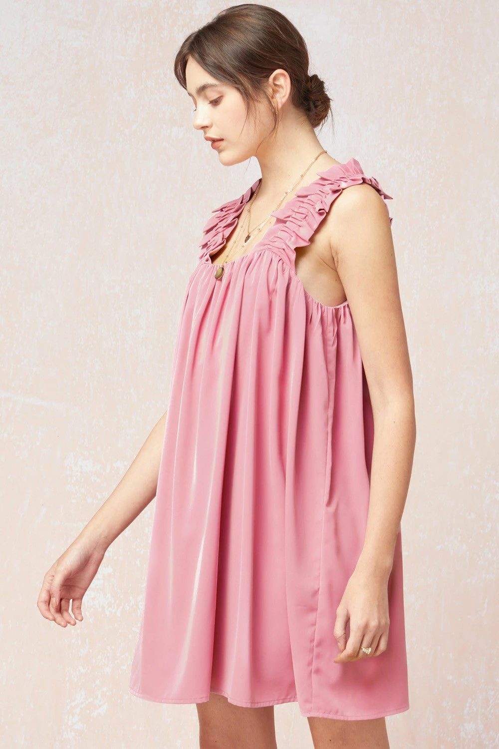 Entro Pink Square Neck Dress 7 Entro Pink Square Neck Dress