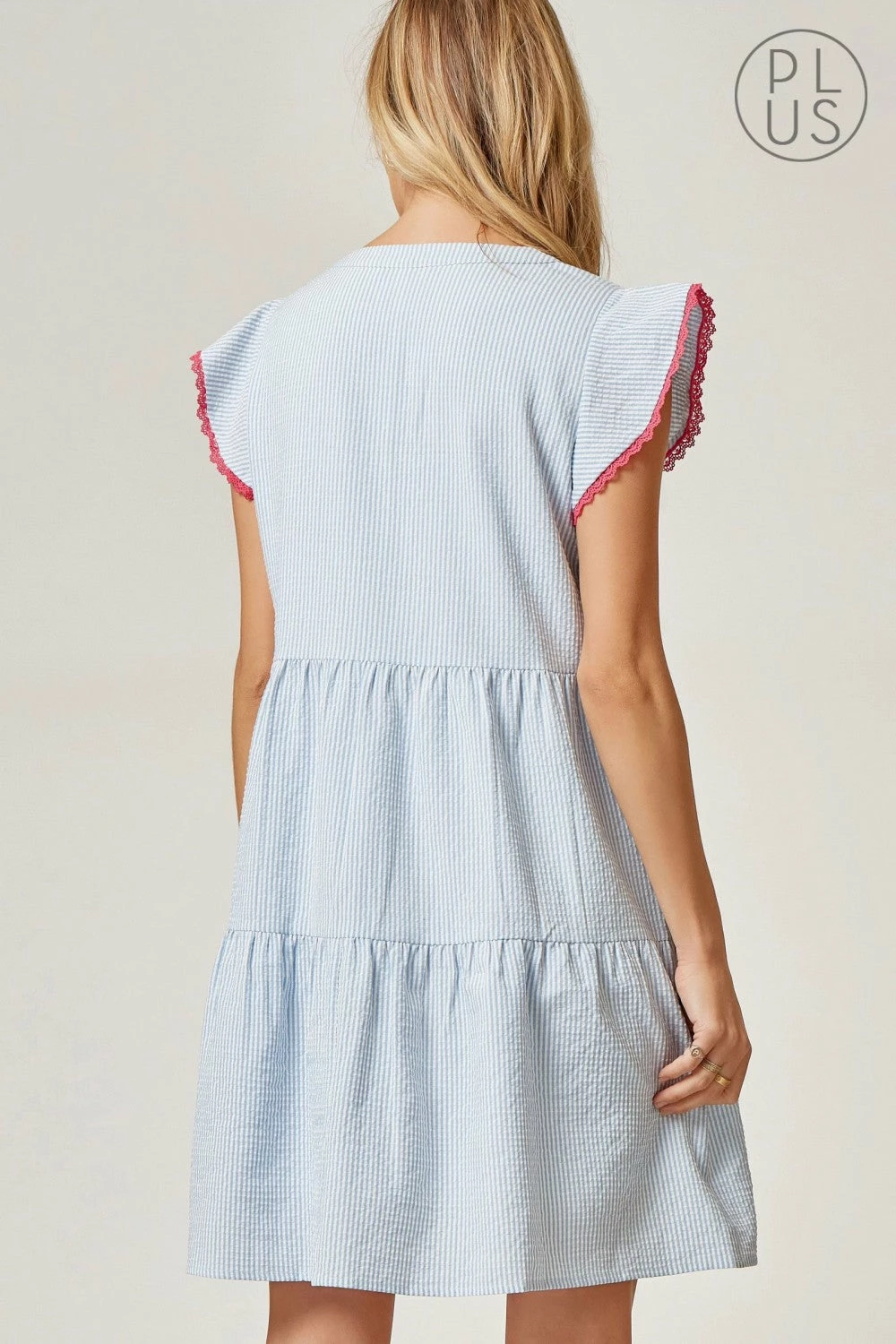 Andree By Unit Pin Striped Babydoll Dress 8 Andree By Unit Pin Striped Babydoll Dress