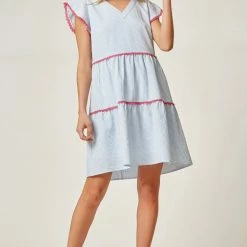 Andree By Unit Pin Striped Babydoll Dress 18 Andree By Unit Pin Striped Babydoll Dress