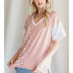 Jodifl Pink Leopard Top