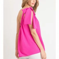 Jodifl Hot Pink One Shoulder Top New Arrivals