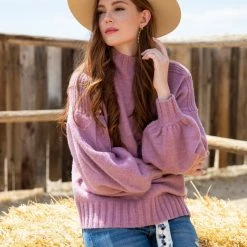 Very J Tops Lavender Sweater