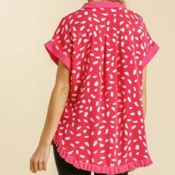 UMGEE Hot Pink Linen Dalmatian Top New Arrivals 5 UMGEE Hot Pink Linen Dalmatian Top New Arrivals
