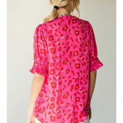 Jodifl Hot Pink Leopard Print Top New Arrivals