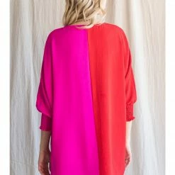Jodifl New Arrivals Hot Pink/Red V Neck Top 7 Jodifl New Arrivals Hot Pink/Red V Neck Top