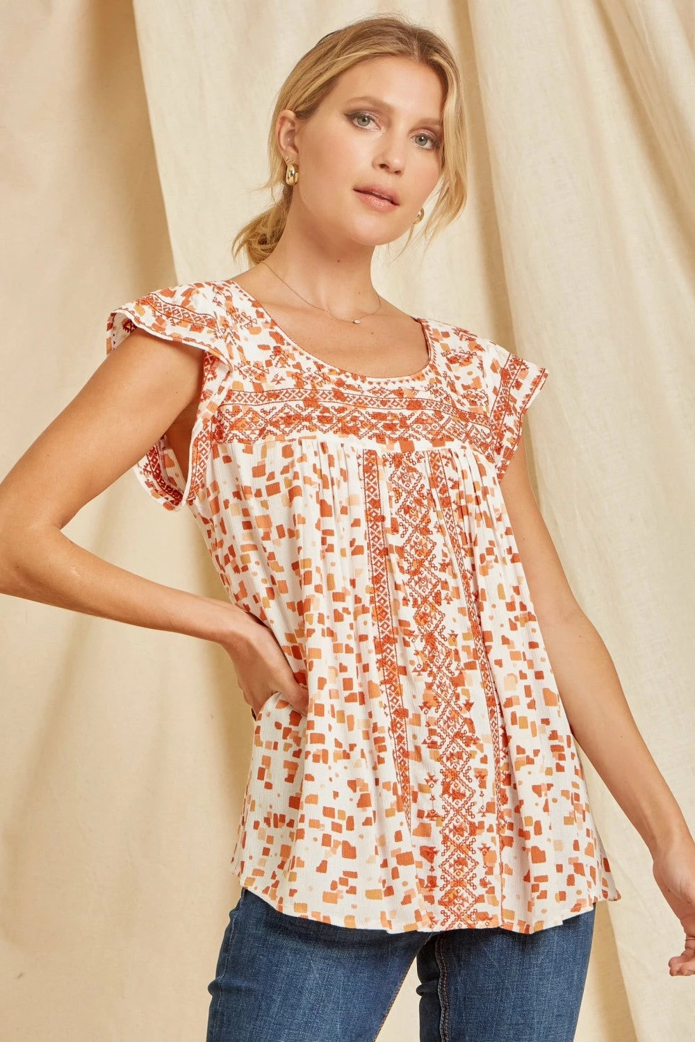 Andree By Unit New Arrivals Embroidered Babydoll Top 5 Andree By Unit New Arrivals Embroidered Babydoll Top