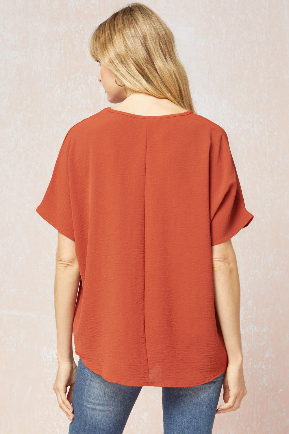 Entro Rust V Neck Top Tops 2 Entro Rust V Neck Top Tops