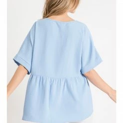 Jodifl Sky Blue Babydoll Top New Arrivals