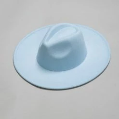 Wall To Wall Sky Blue Fedora Hat New Arrivals