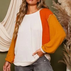 Peach Love Cream/Orange/Mustard Sweater