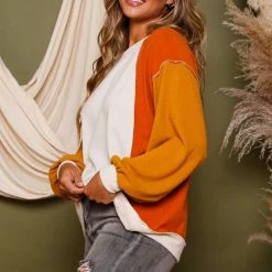 Peach Love Cream/Orange/Mustard Sweater