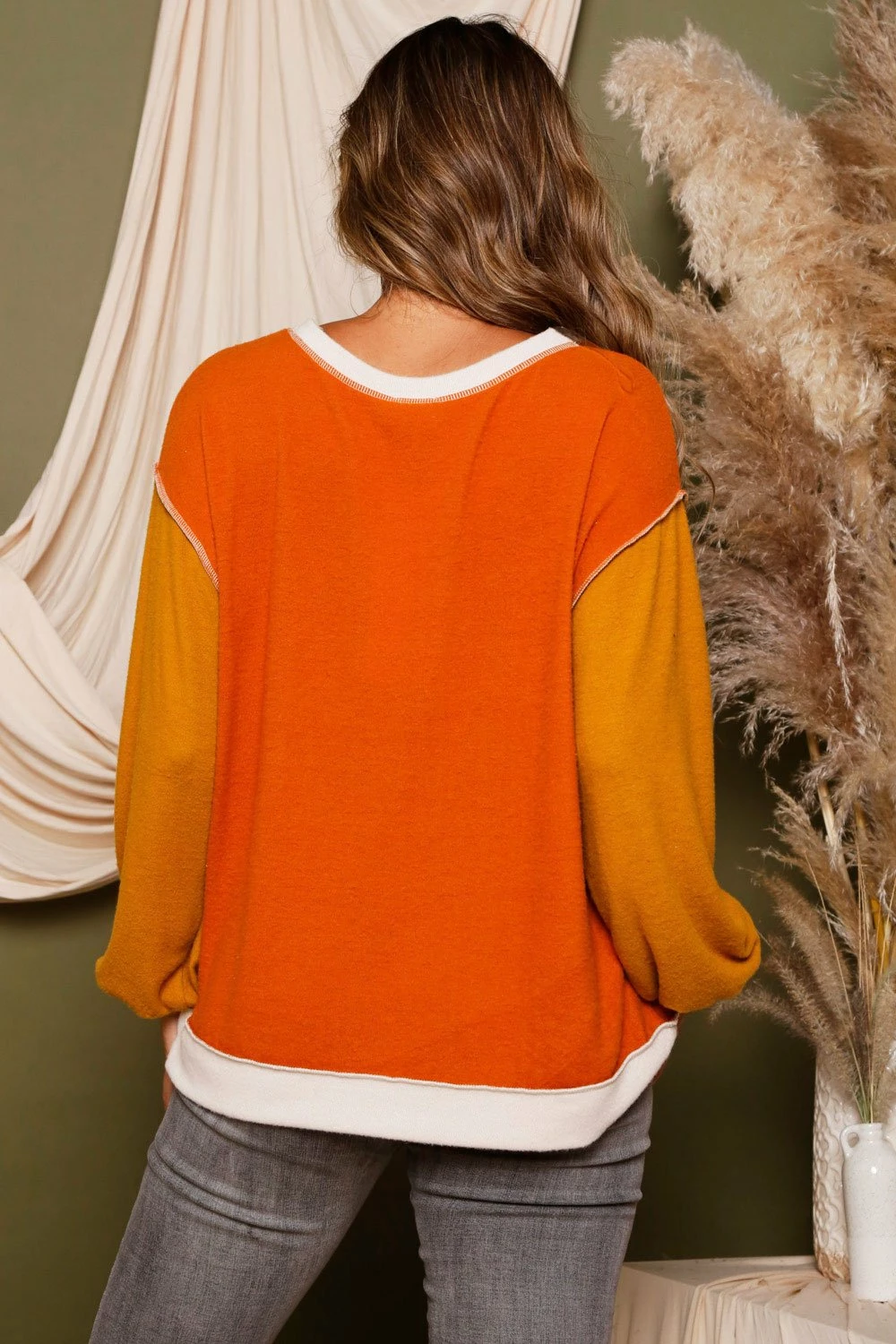 Peach Love Cream/Orange/Mustard Sweater 3 Peach Love Cream/Orange/Mustard Sweater