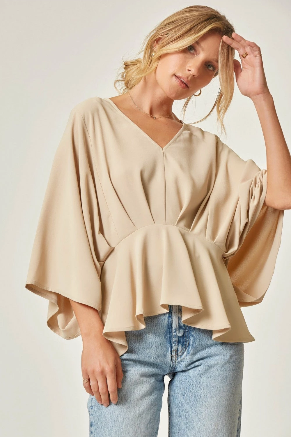 Andree By Unit New Arrivals Taupe V Neck Top 5 Andree By Unit New Arrivals Taupe V Neck Top