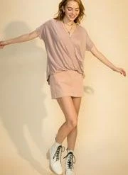 Hyfve Short Sleeve Taupe Surplice Top 6 Hyfve Short Sleeve Taupe Surplice Top