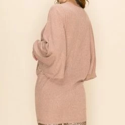 Hyfve Casual Dresses Taupe Ribbed Tunic Dress