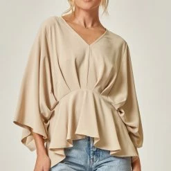 Andree By Unit New Arrivals Taupe V Neck Top 15 Andree By Unit New Arrivals Taupe V Neck Top