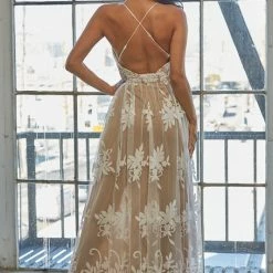 Vintageshop New Arrivals Ivory/Taupe Maxi Dress 12 Vintageshop New Arrivals Ivory/Taupe Maxi Dress